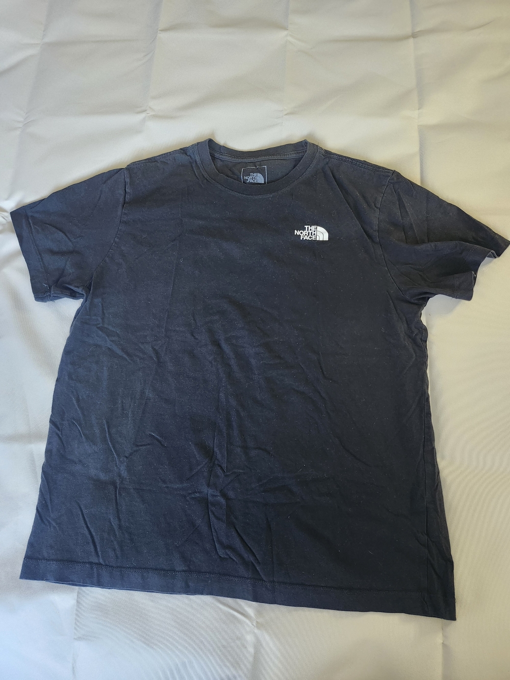 The North Face Men’s Short Sleeve Tee in Navy with White Logo